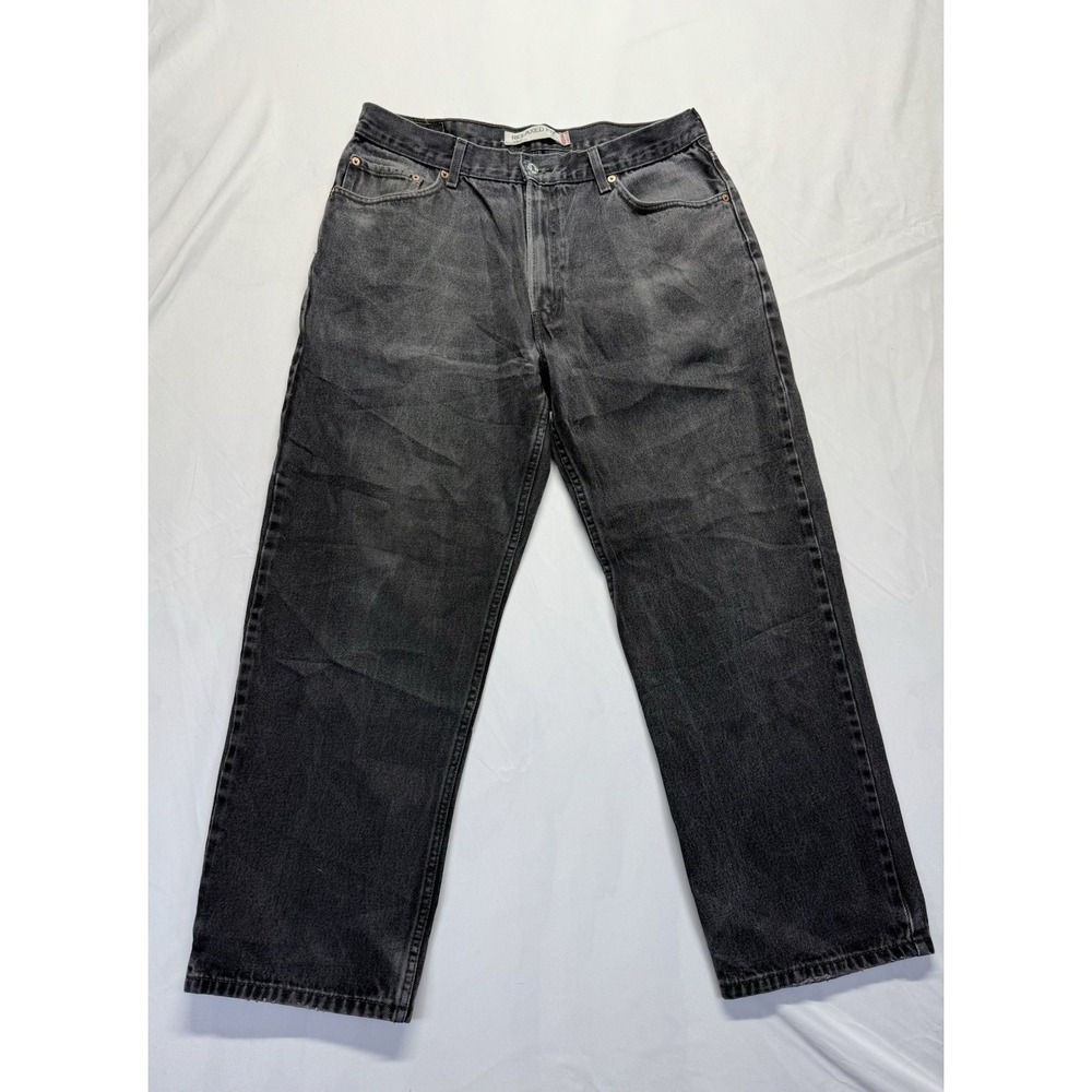 Levis 550 Jeans Mens 36x29 Black Relaxed Fit Straight Leg Denim Y2K Casual Pants